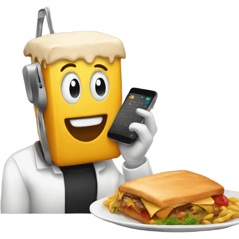 order food with phone emoji