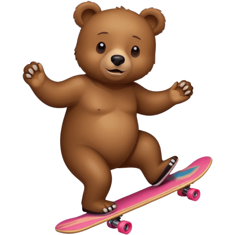 bear with skateboard emoji