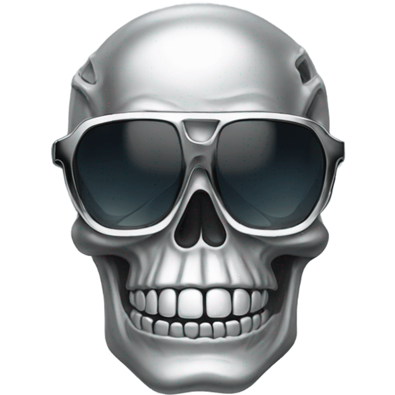 Skeleton made out of Crome with sunglasses  emoji