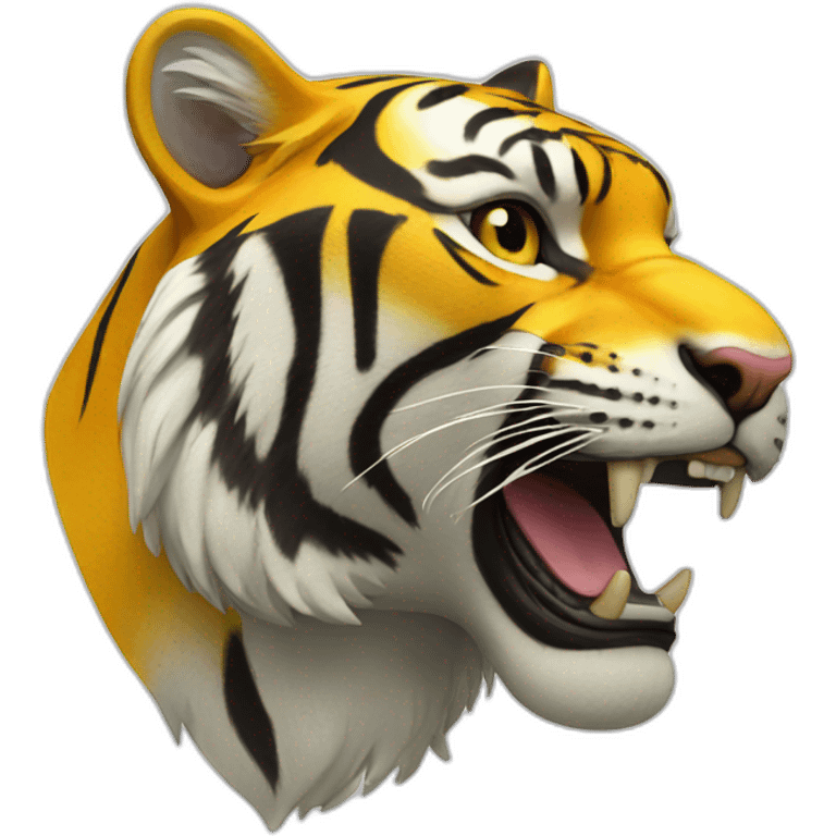 yellow tiger, profile roars emoji