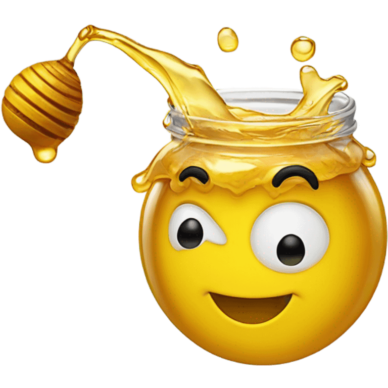 A emoji throwing up honey  emoji