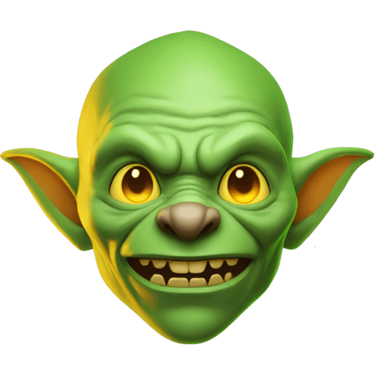 goblin with glowing neon elements emoji