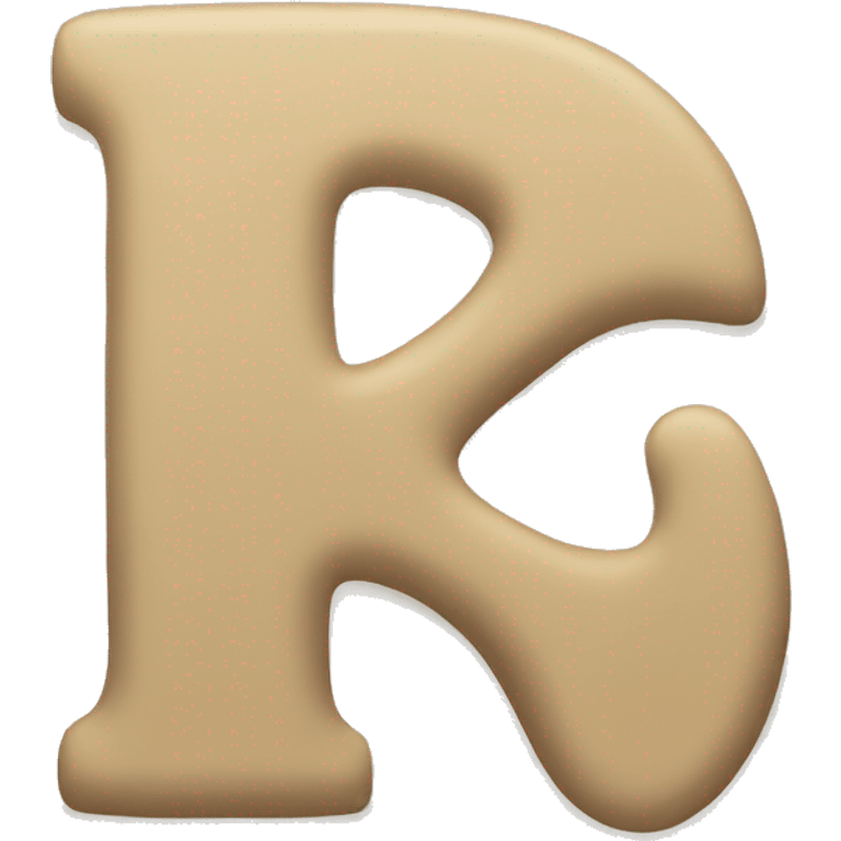 Beige letter emoji