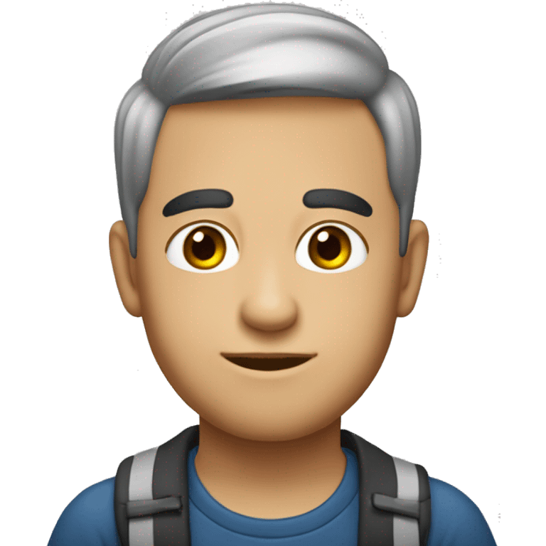 menino moreno olhos castanhos cabelos curto escuro emoji