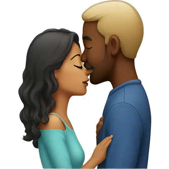 Couple kissing emoji