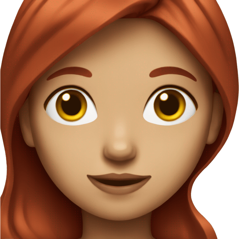 Girl with dark red hair emoji