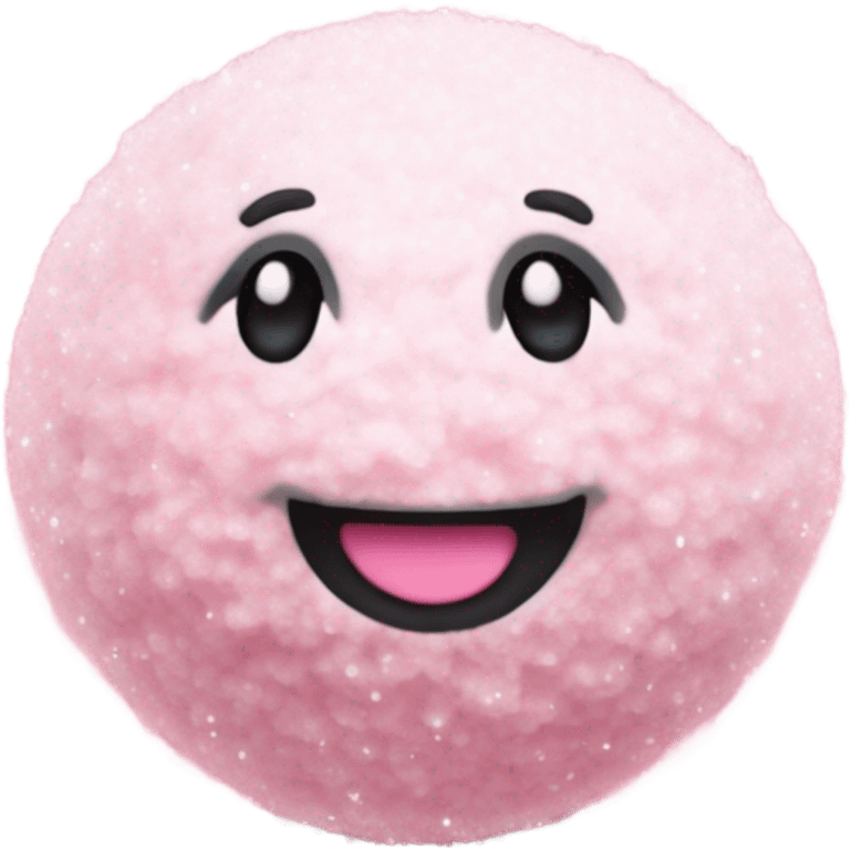 pink cotton ball with glitter emoji