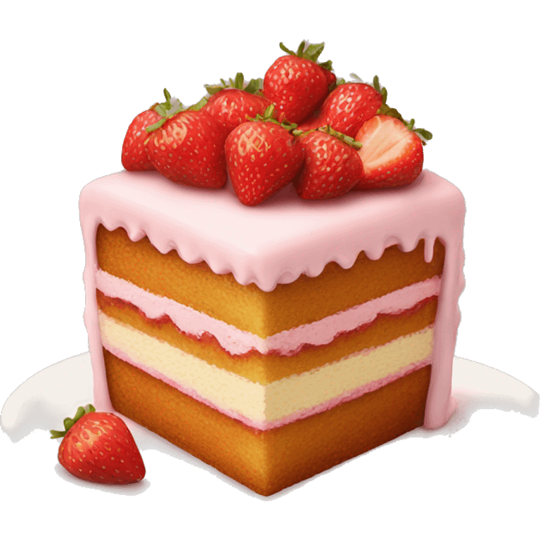 cake with strawberry  emoji