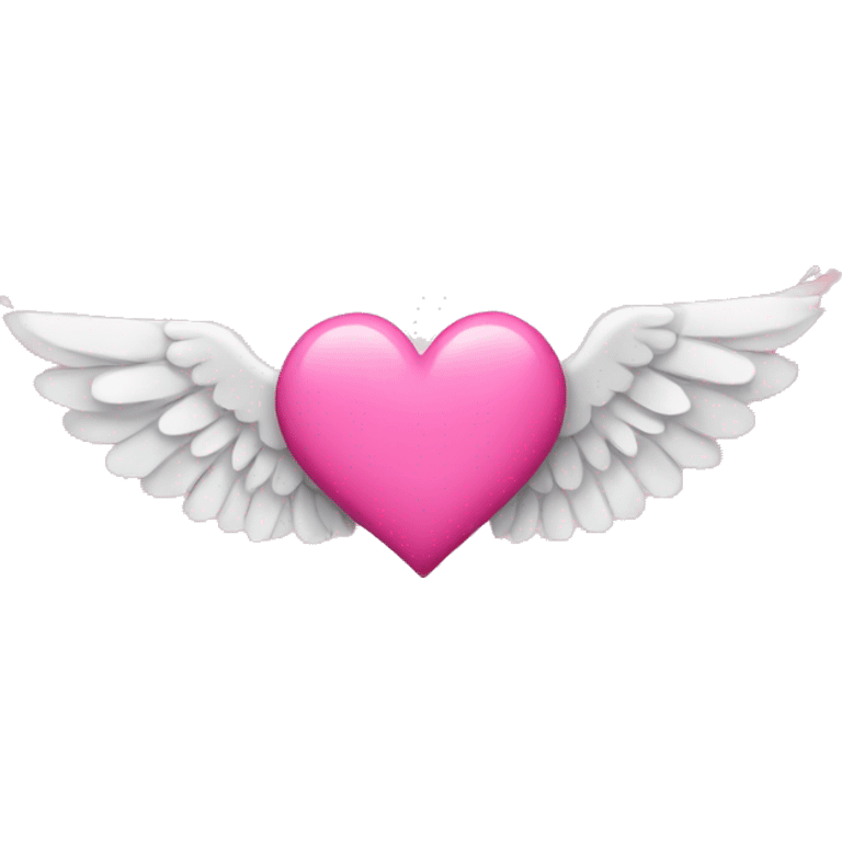 Pink hearts with wings emoji