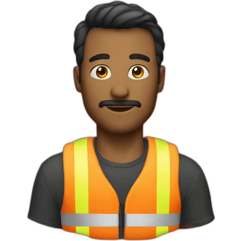 man in high viss vest emoji