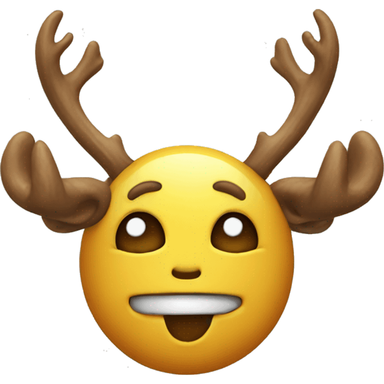 smiley with antlers emoji