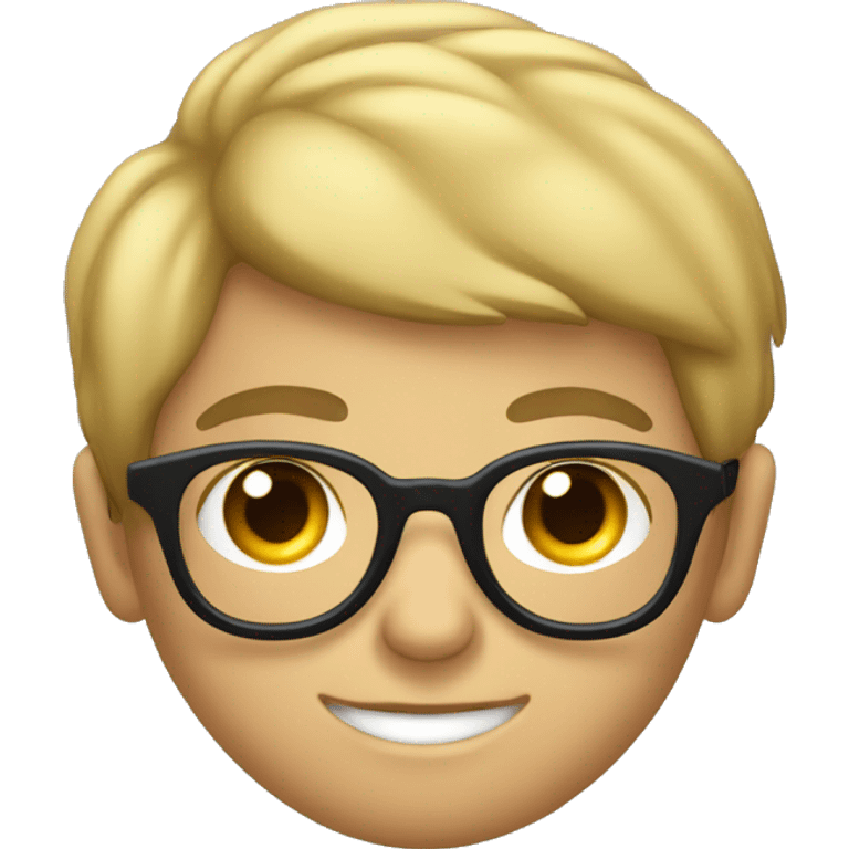 niño con lentes emoji