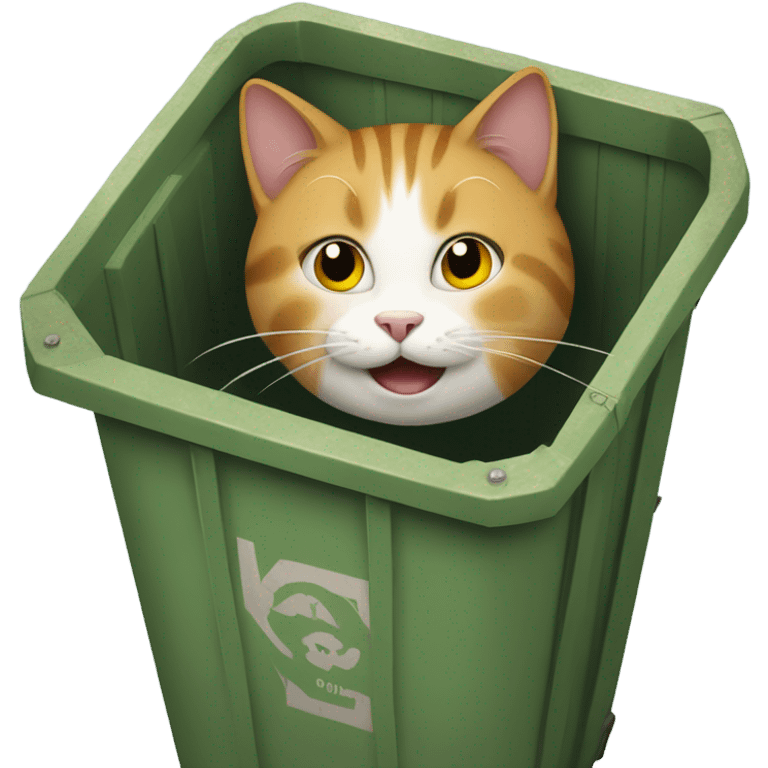 Cats in a dumpster emoji