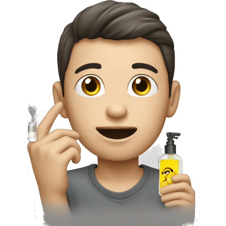 Boy spraying perfume  emoji