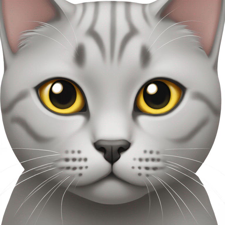 Light grey british shorthair cat  emoji