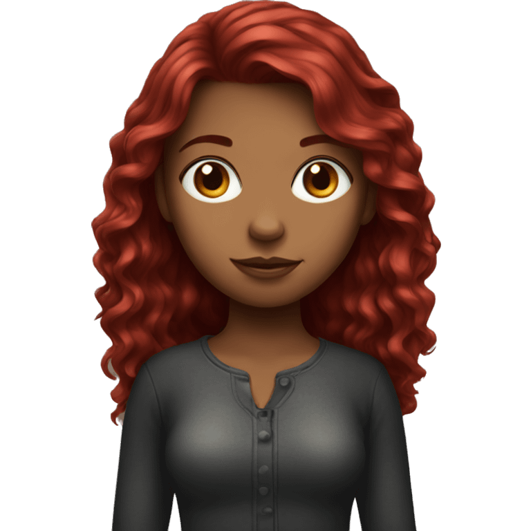 dark red hair girl  emoji