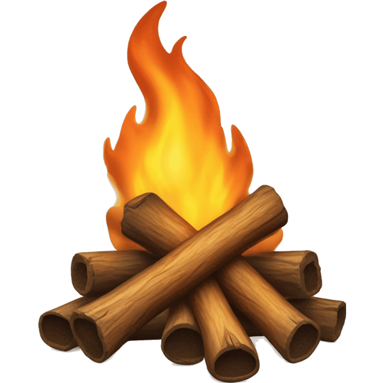 Bonfire: A small, crackling bonfire with soft flames and a hint of glowing embers. emoji