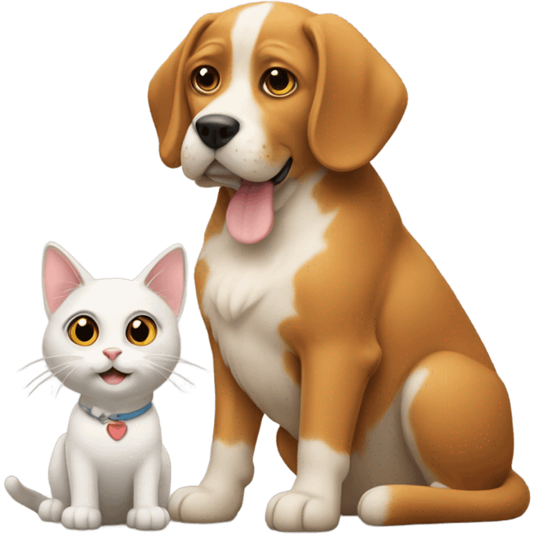 Cat and dog emoji