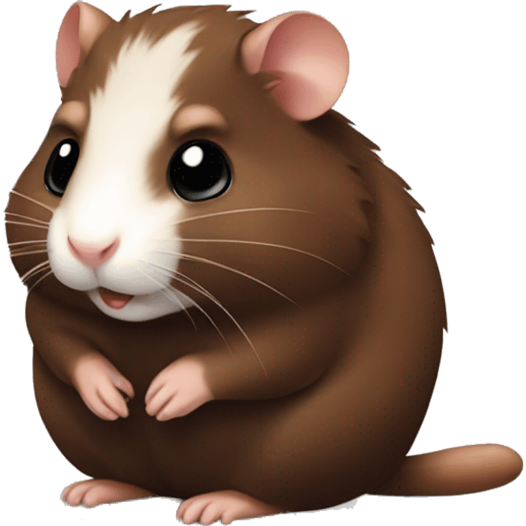 Dark brown hamster  emoji