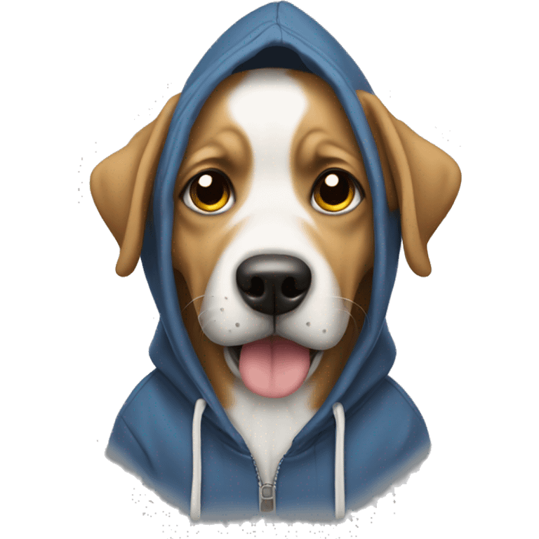 dog crying with hoodie  emoji