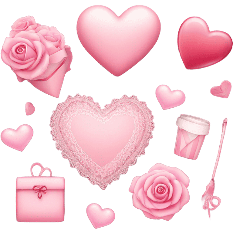 valentine's aesthetic pink emoji