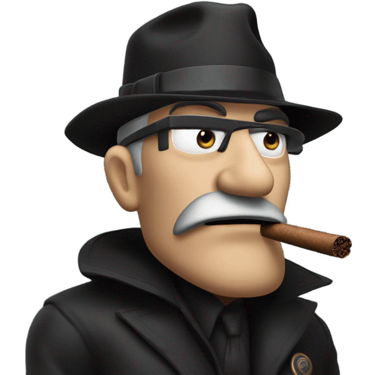 bank robber smoking cigar emoji