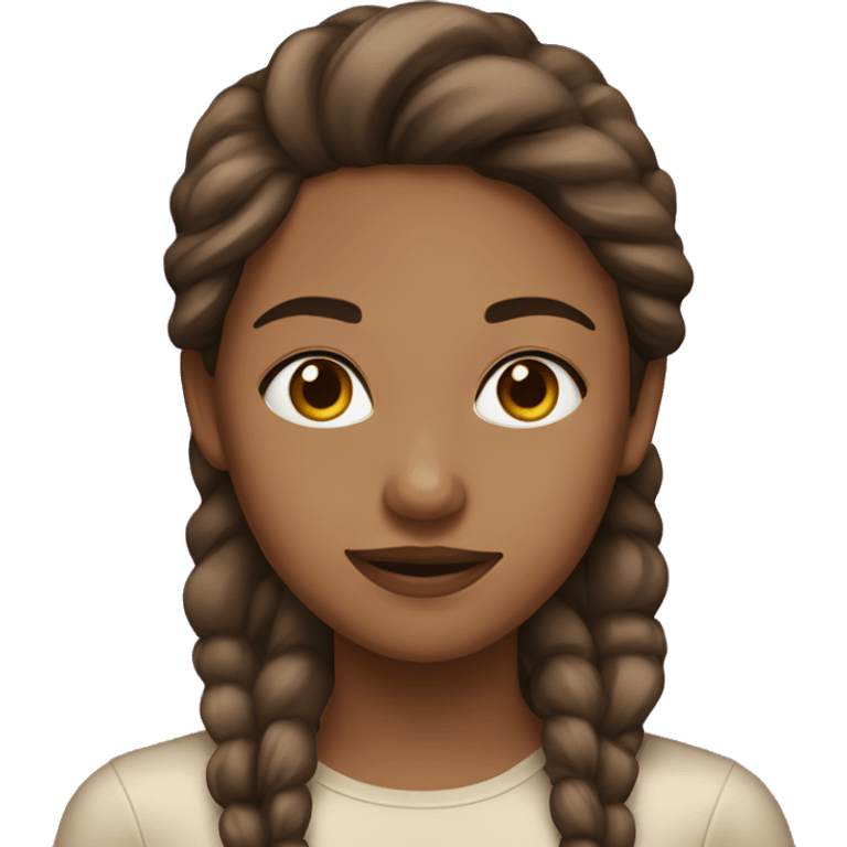 brown and light girl emoji