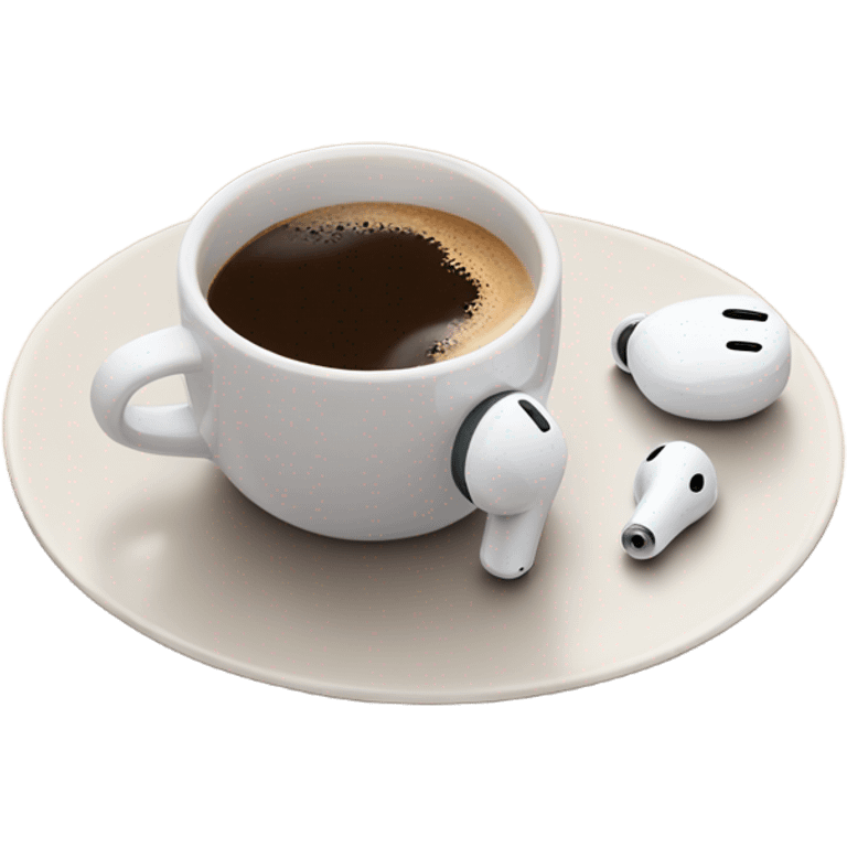 coffee and airpods emoji