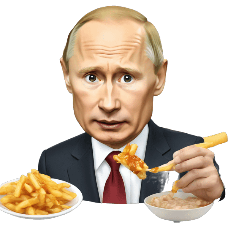 Putin who eats a poutine emoji