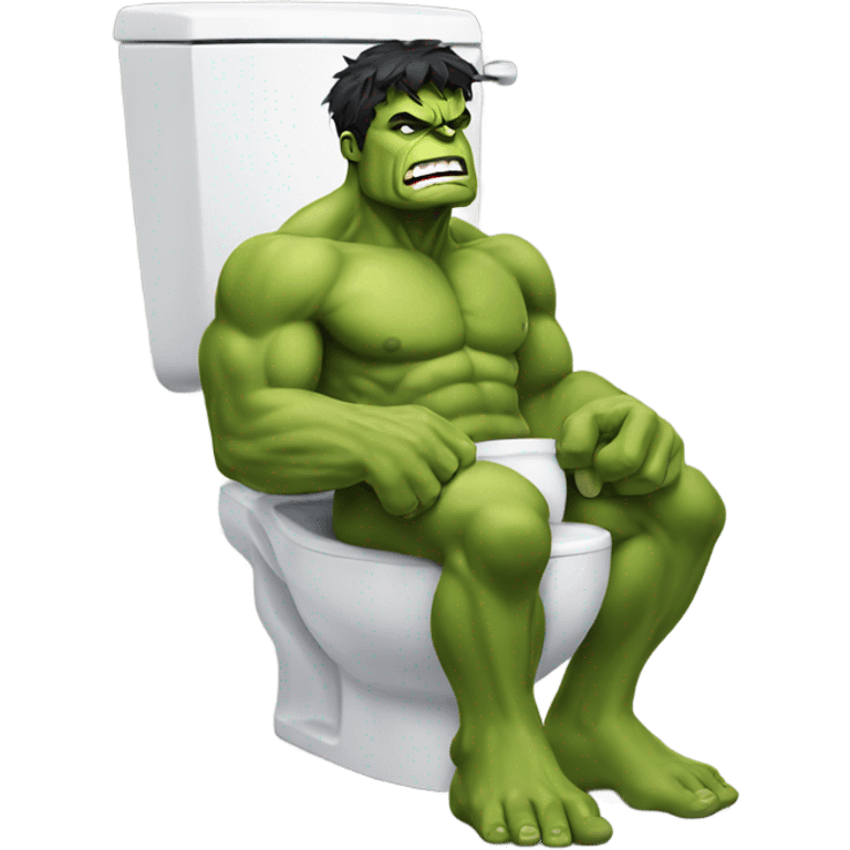 Hulk in toilet emoji