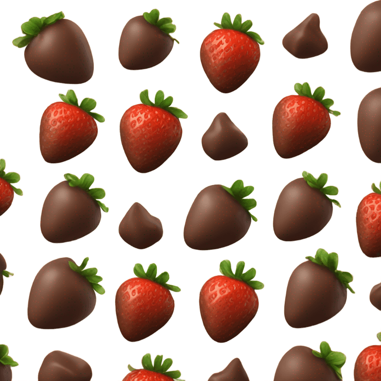 Chocolate strawberry emoji