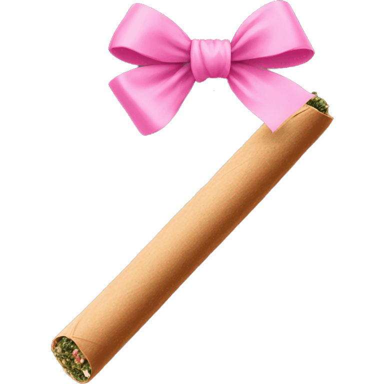 rolled cbd blunt add pink bow emoji