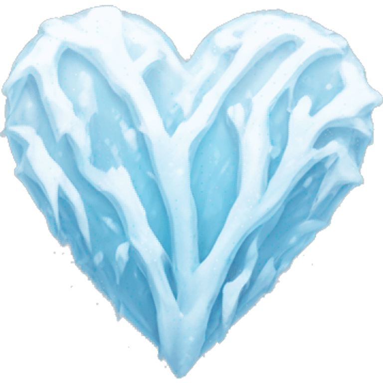 White Icy heart emoji