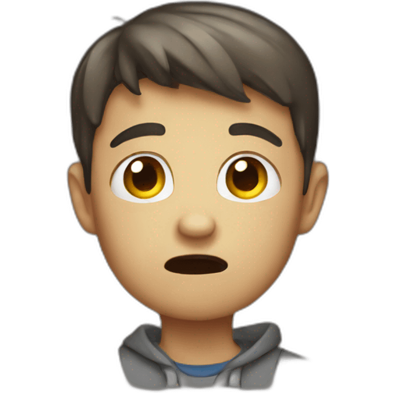 afraid boy emoji