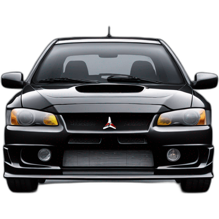 mitsubishi lancer evolution ix black emoji