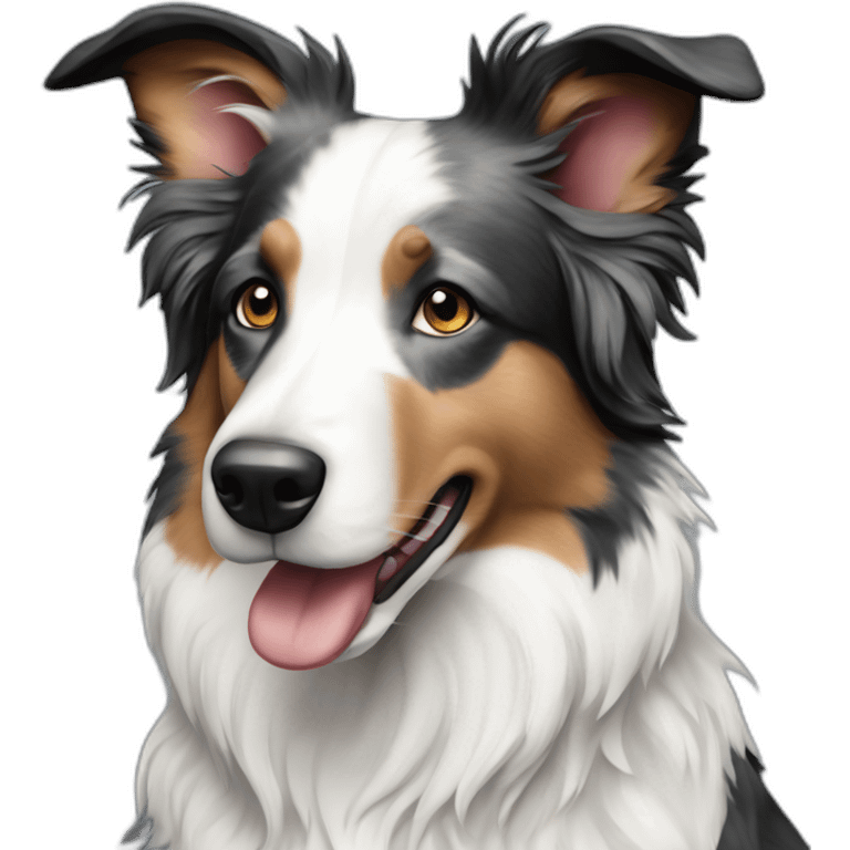 Merle border collie emoji