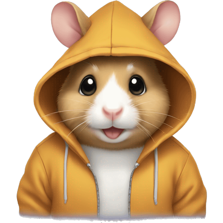 Hamster with hoodie emoji