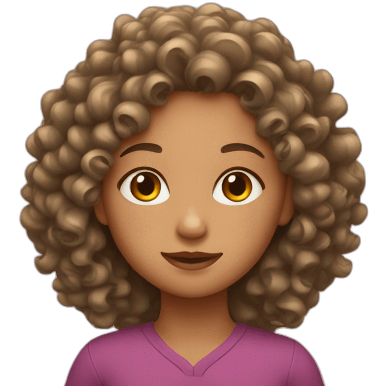 girl with curly hair emoji