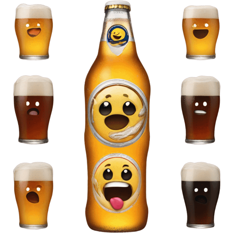 Heart eyes beer emoji