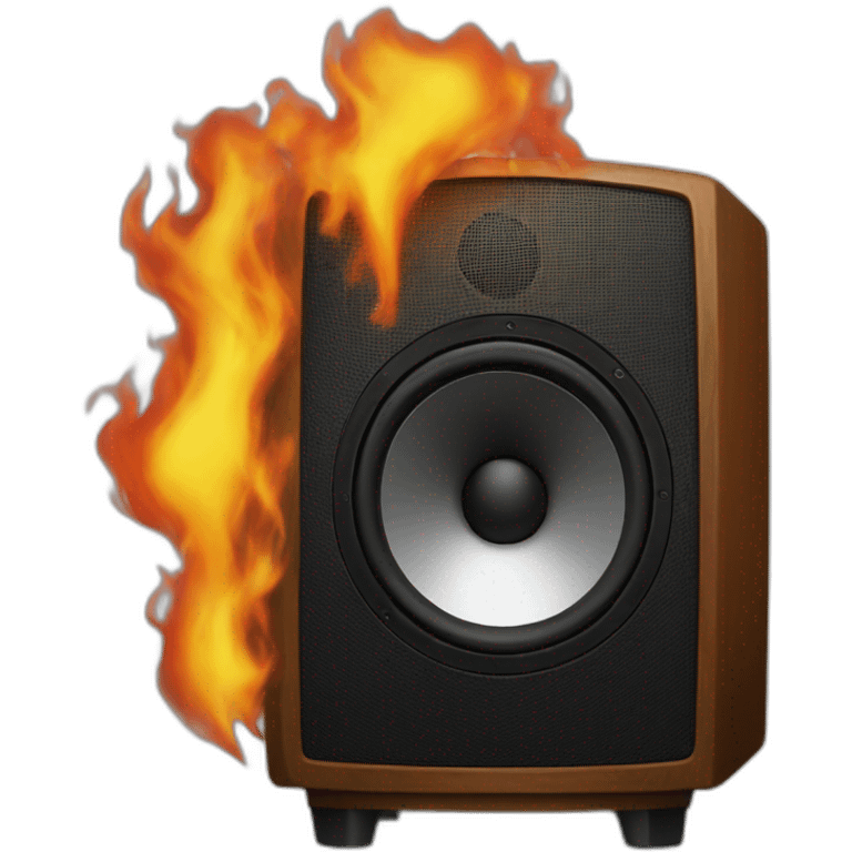 large speaker on fire emoji