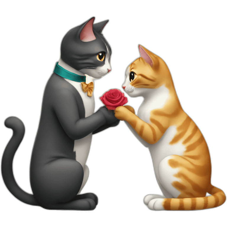 cats getting proposed to emoji