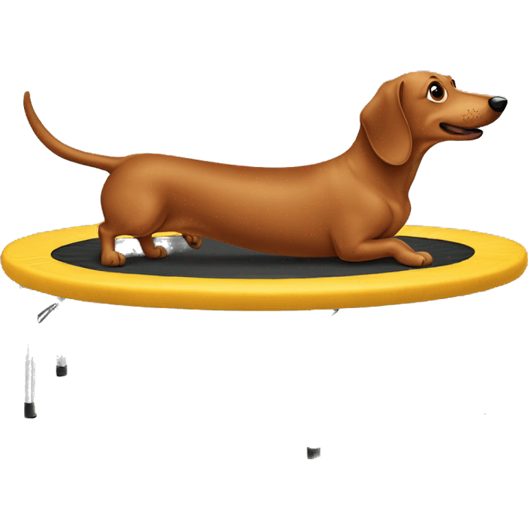 wiener dog on trampoline emoji