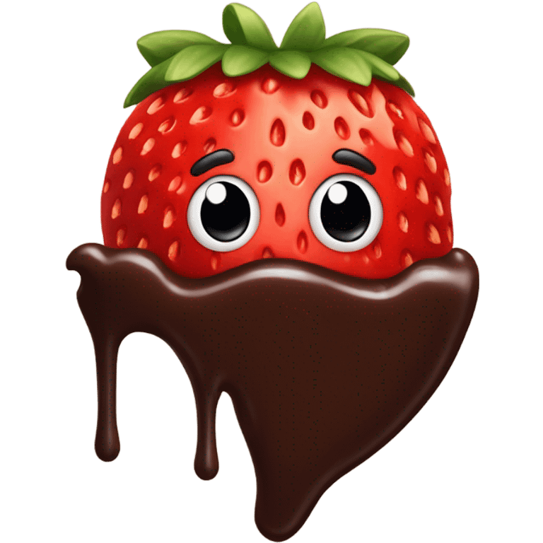 strawberries with chocolate emoji