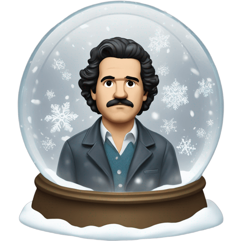 pablo escobar in snowing ball emoji