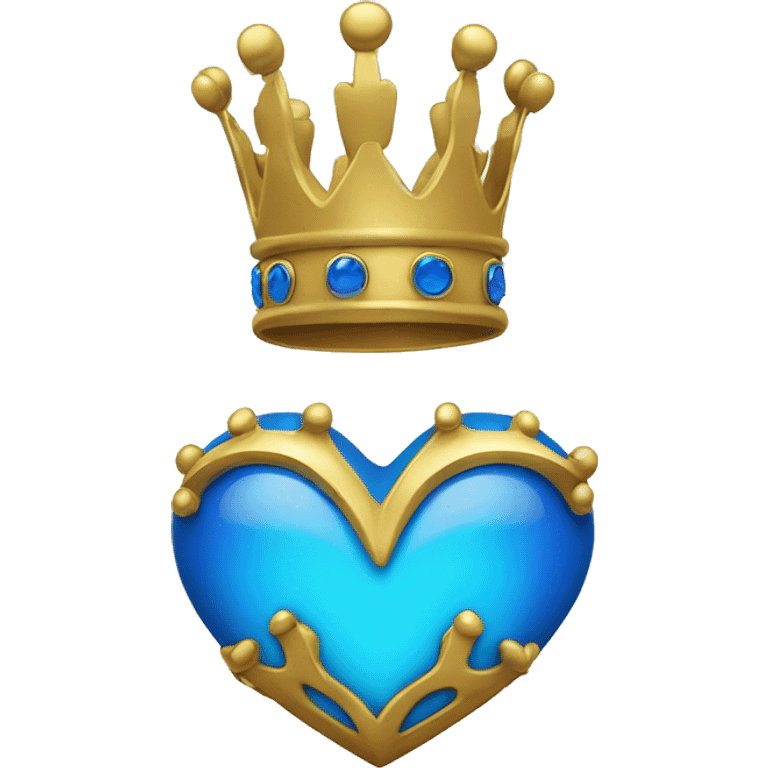 blue heart with crown emoji