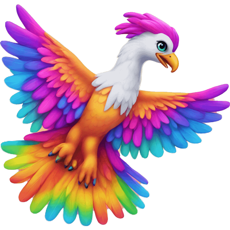 Lisa frank phoenix bird  emoji