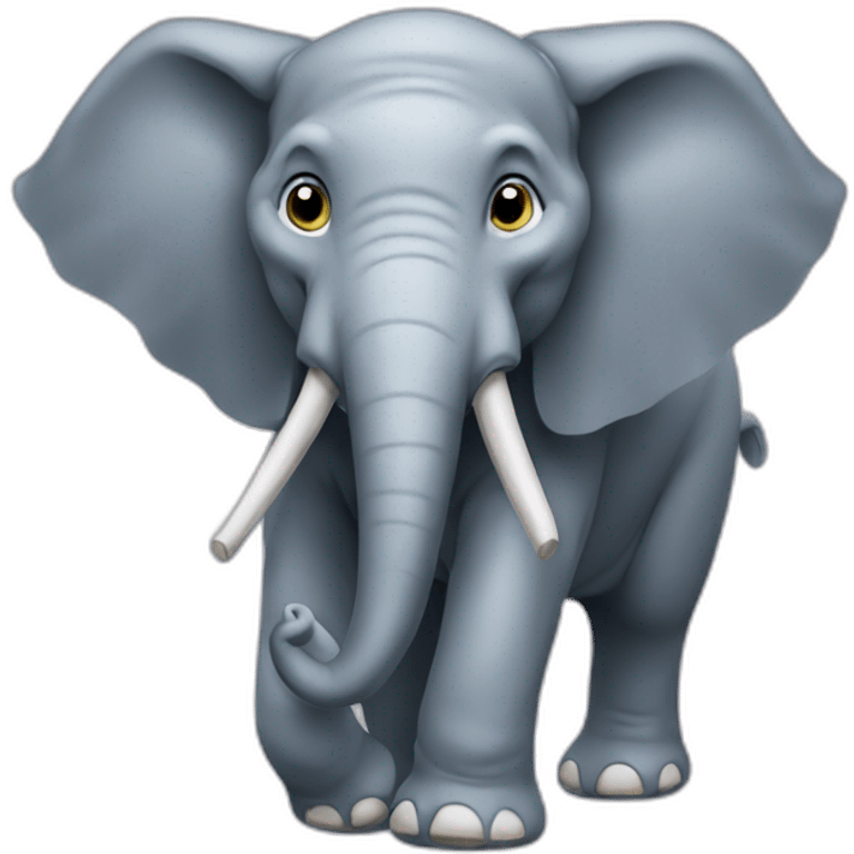 Chat sur éléphant emoji