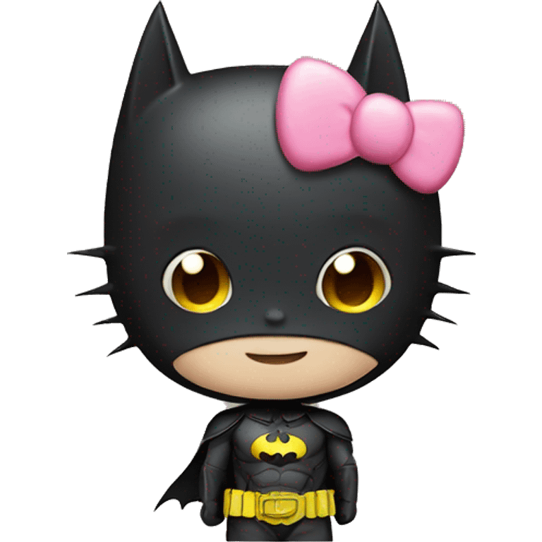 batman and hello kitty  emoji