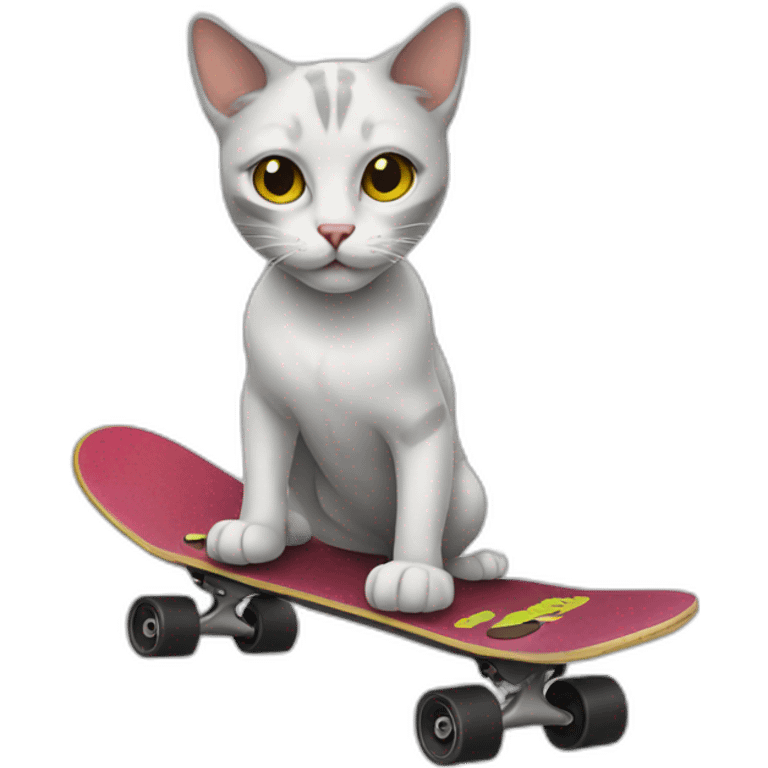 skateboarding cat emoji