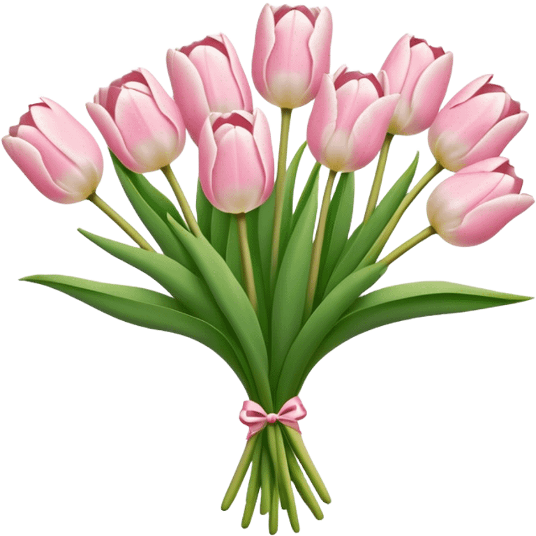 pinkish White tulip bouquet  emoji